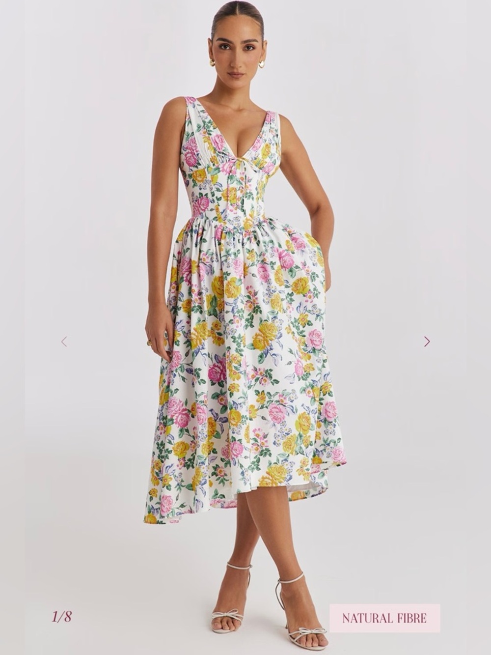House of CB Emmelina floral cotton blend dress